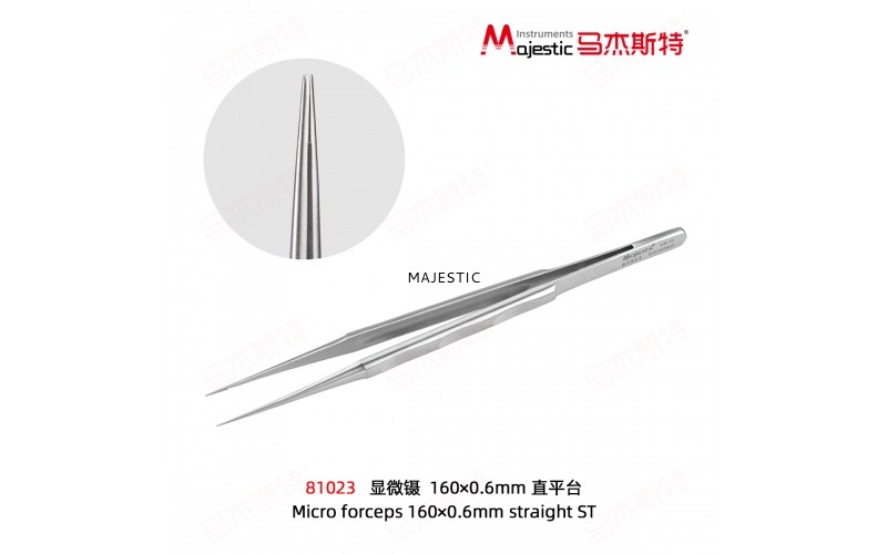 Micro forceps 160×0.6mm straight ST