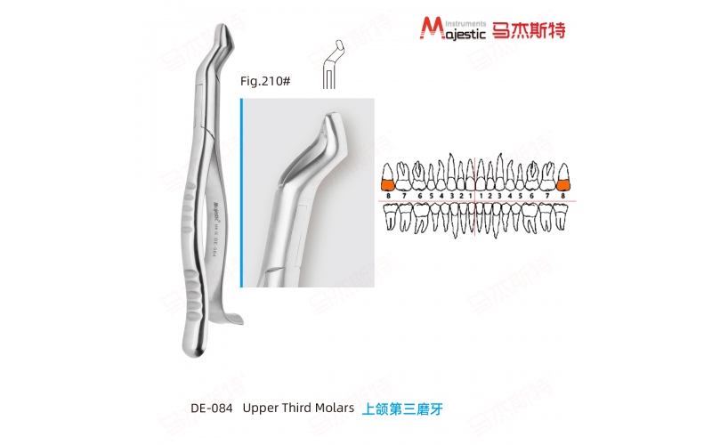 Adult Extracting Forceps American Pattern Upper Third Molars Fig.210#