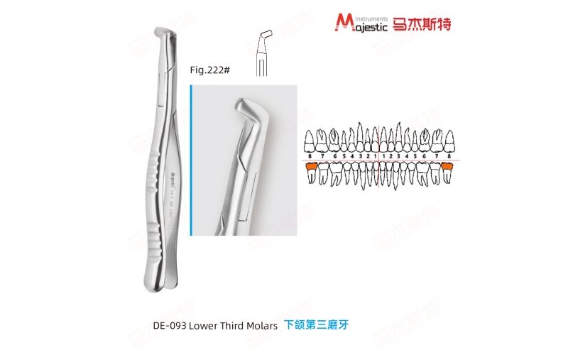 Adult Extracting Forceps American Pattern Lower Third Molars Fig.222#
