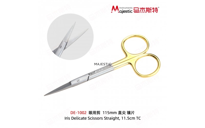 Iris Delicate Scissors Straight, 11.5cm TC