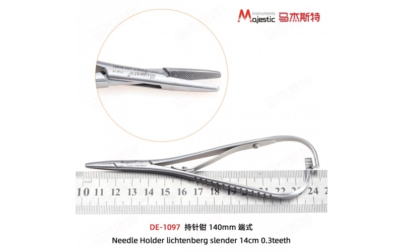 Needle Holder lichtenberg slender 14cm 0.3teeth
