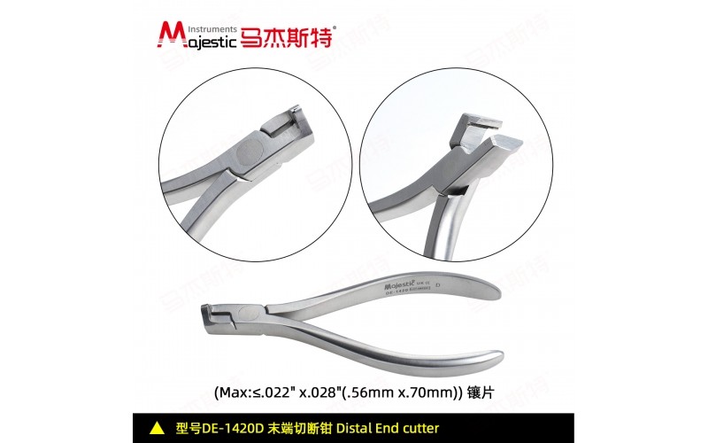 Distal End Cutter Short Handle Max:≤.022" x.028"(.56mm x.70mm) Dura+