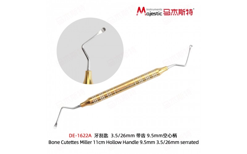 Bone Cutettes Miller 11cm Hollow Handle 9.5mm 3.5/26mm serrated