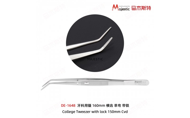 College Tweezer with lock 150mm Cvd