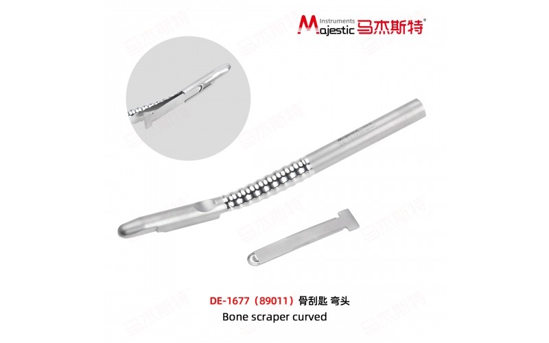 Bone scraper curved