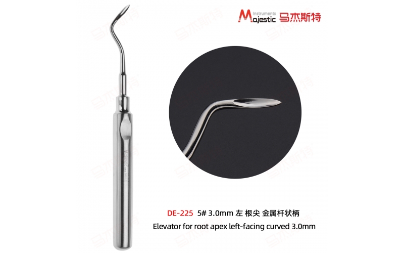 Elevator for root apex left-facing curved 3.0mm