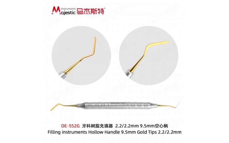 Filling instruments Hollow Handle 9.5mm Gold Tips 2.2/2.2mm