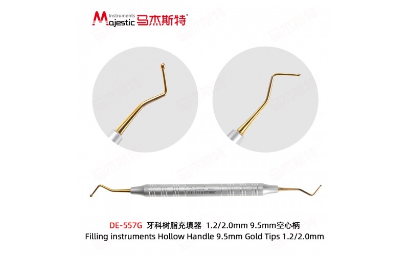 Filling instruments Hollow Handle 9.5mm Gold Tips 1.2/2.0mm