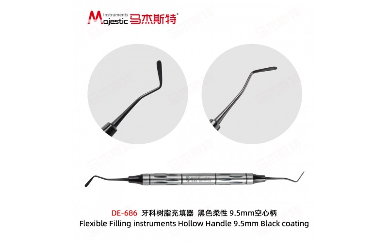 Flexible Filling instruments Hollow Handle 9.5mm Black coating