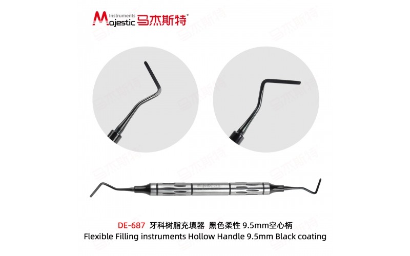 Flexible Filling instruments Hollow Handle 9.5mm Black coating