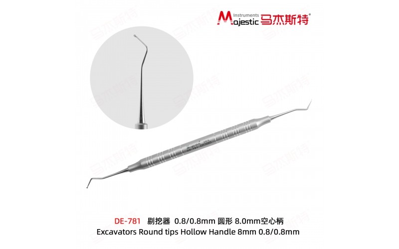 Excavators Round tips Hollow Handle 8mm 0.8/0.8mm