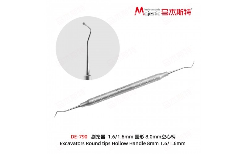 Excavators Round tips Hollow Handle 8mm 1.6/1.6mm